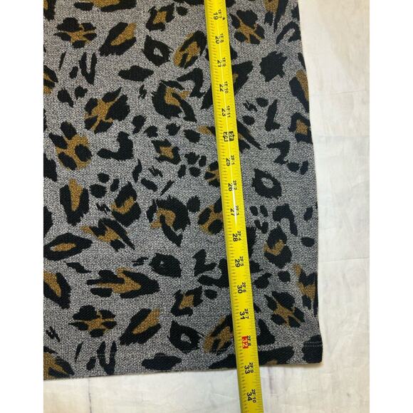 Zara Trafulac Womens Crew‎ Neck Gray Blk Brn Sweater Dress Medium - Picture 5 of 6